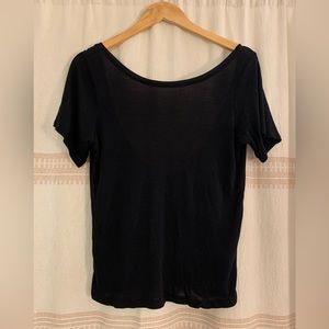 H&M Elevated Black tee - scoop back